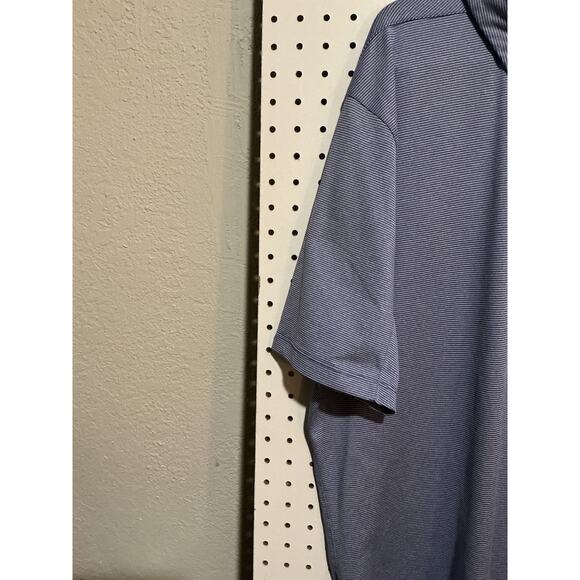 Nike Golf Dri-FIT Polo Shirt Men’s Large Blue White Stripe Standard Fit - Picture 7 of 7